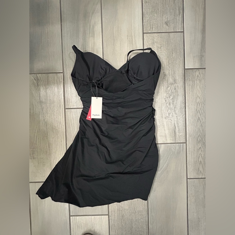 Popilush Shapewear Ruched Convertible One-Piece Swimsuit - Picture 8 of 9